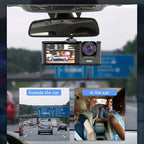 1080P Dual camera Dash Cam for cars,Front And Inside,car camera with IR Night Vision,Loop Recording,wide angle Car DVR Came Prêt Pour L'été