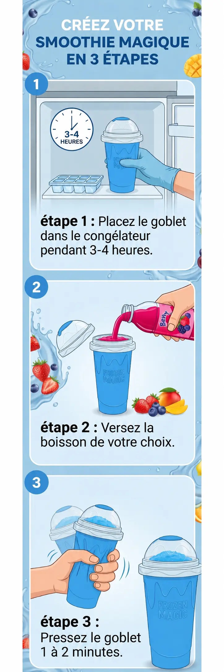 Gobelet pour Smoothie avec Paille Prêt Pour L'été